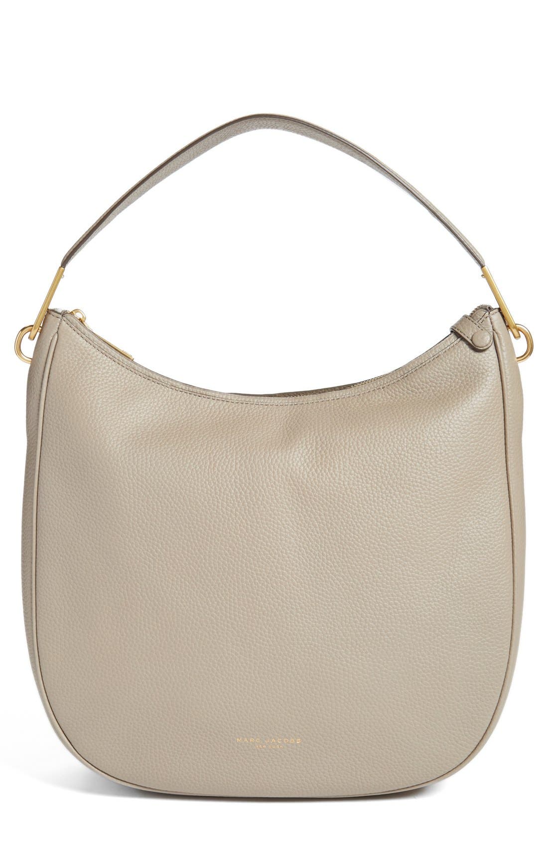 'Pike Place' Leather Hobo (Nordstrom Exclusive), Main, color, CEMENT
