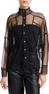 Marcella Lane Mesh Button-Up Shirt