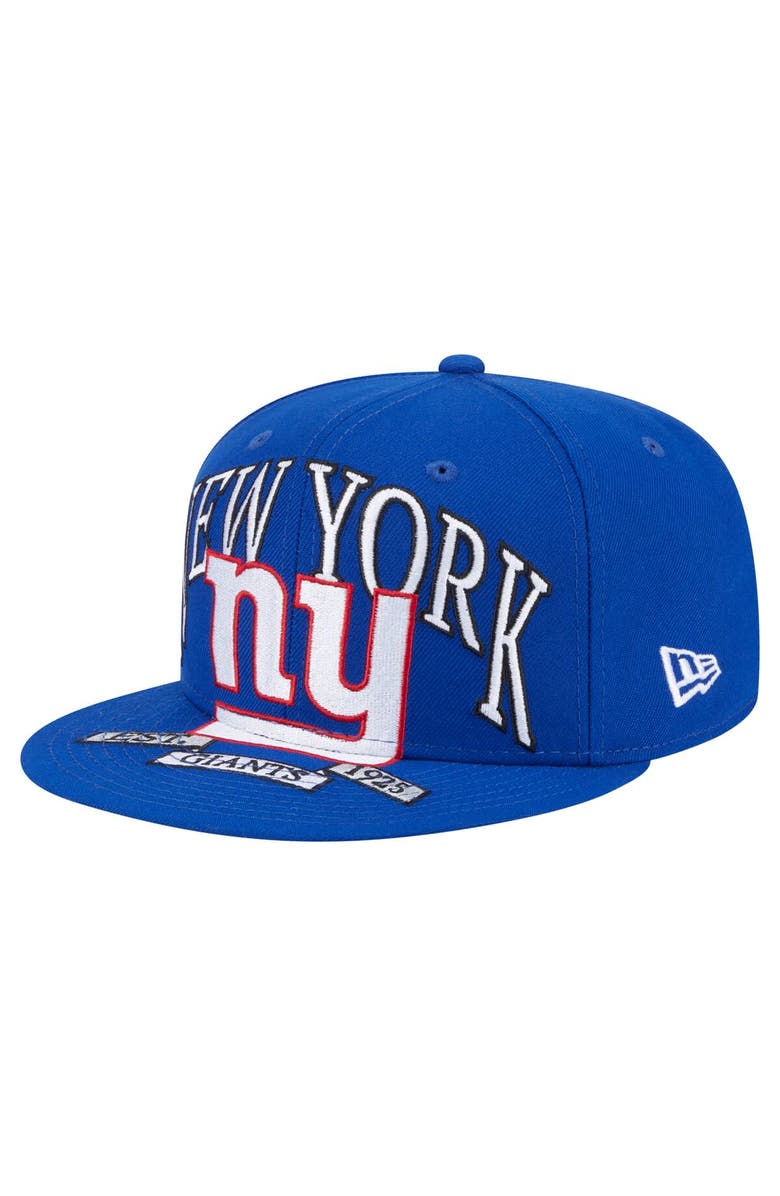 New Era Men's New Era Royal New York Giants Oversized 59FIFTY Fitted Hat, Alternate, color, Royal