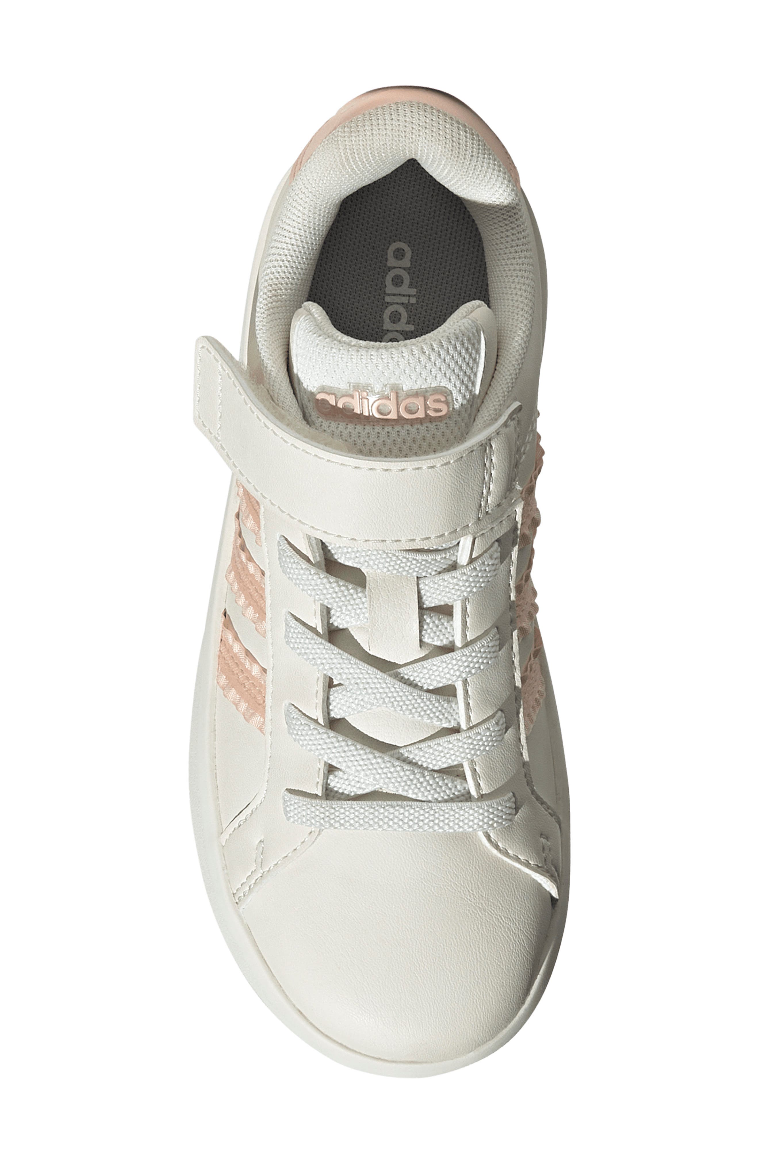 adidas Kids' Grand Court 3.0 Sneaker, Alternate, color, Core White/ Blush Pink/ Gum 3