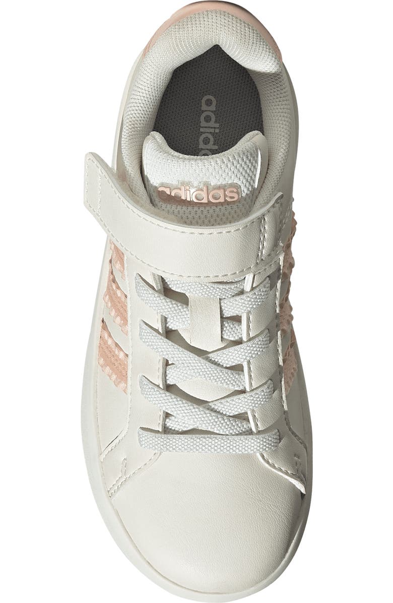 adidas Kids' Grand Court 3.0 Sneaker, Alternate, color, Core White/ Blush Pink/ Gum 3