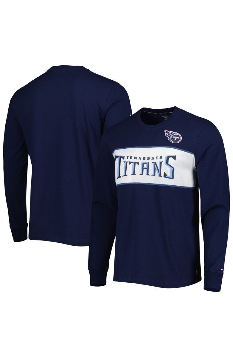 Tommy Hilfiger Men's Tommy Hilfiger Navy Tennessee Titans Peter Team Long Sleeve T-Shirt, Main, color, Navy