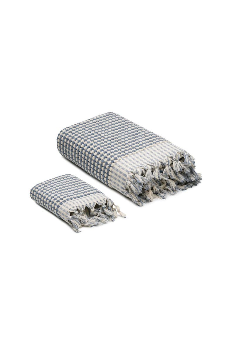 Dots Turkish Cotton Terry Towel Bundle, Alternate, color, Slate Blue