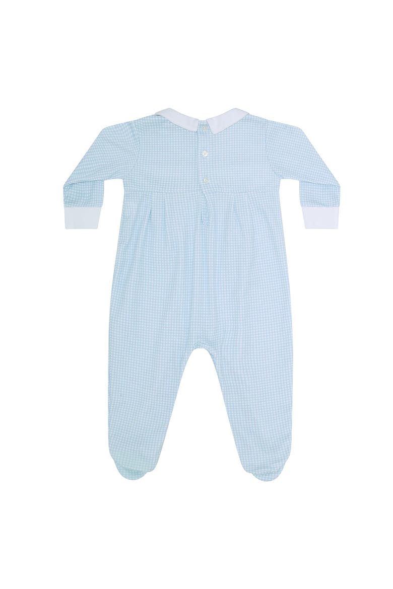 Blue Gingham Smocked Footie - Baby, Alternate, color, Blue