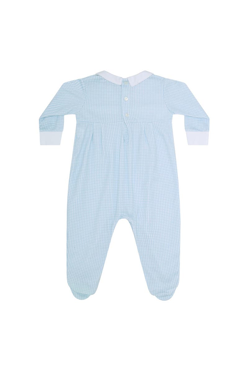 Nellapima Blue Gingham Smocked Footie - Baby, Alternate, color, Blue