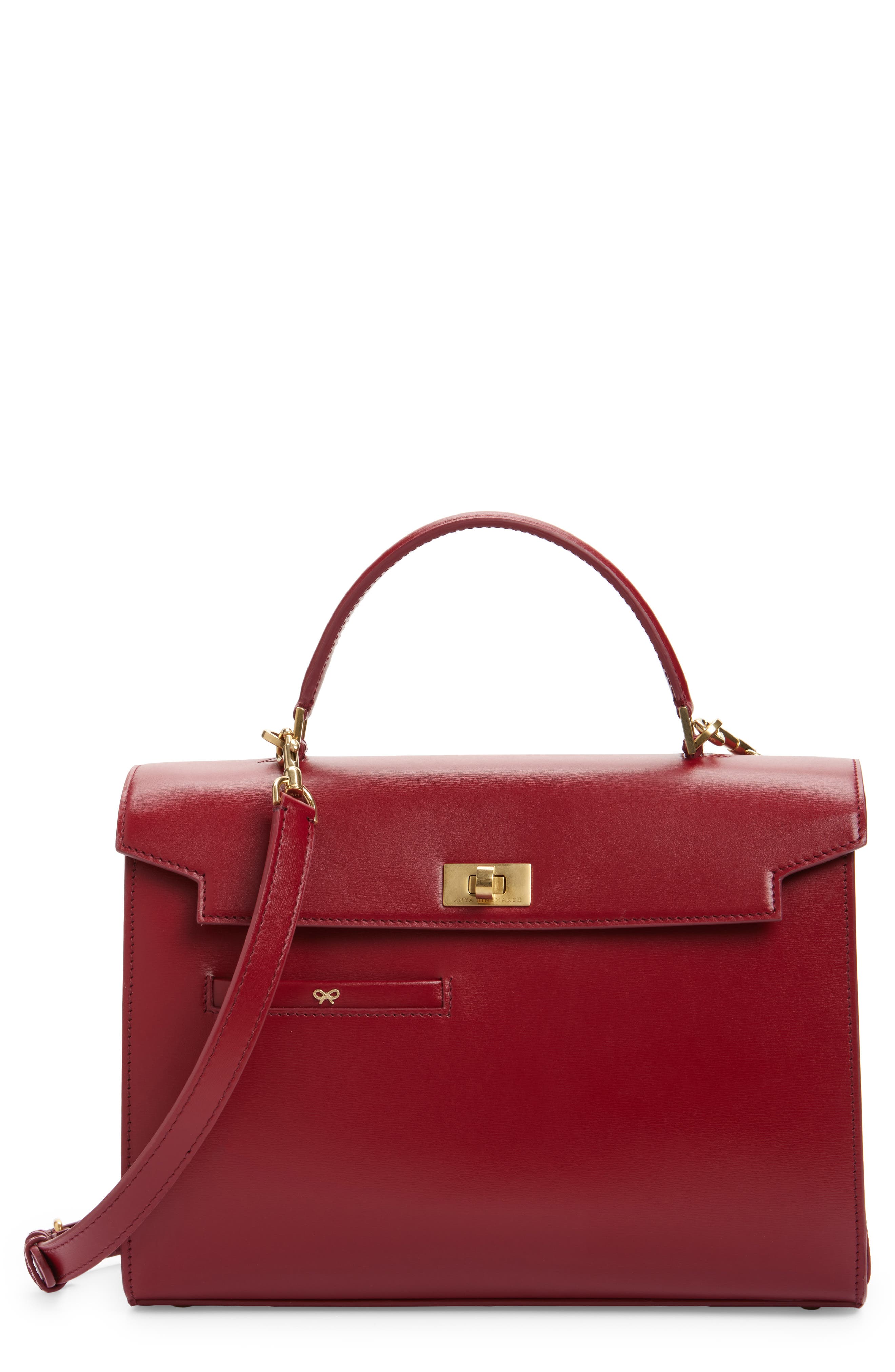 Anya Hindmarch Mortimer Leather Top Handle Bag, Main, color, 