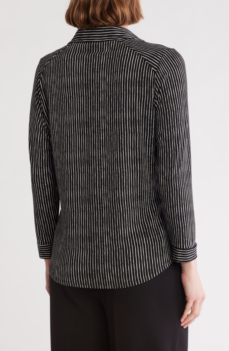 Adrianna Papell Moss Crepe Button Front Shirt, Alternate, color,