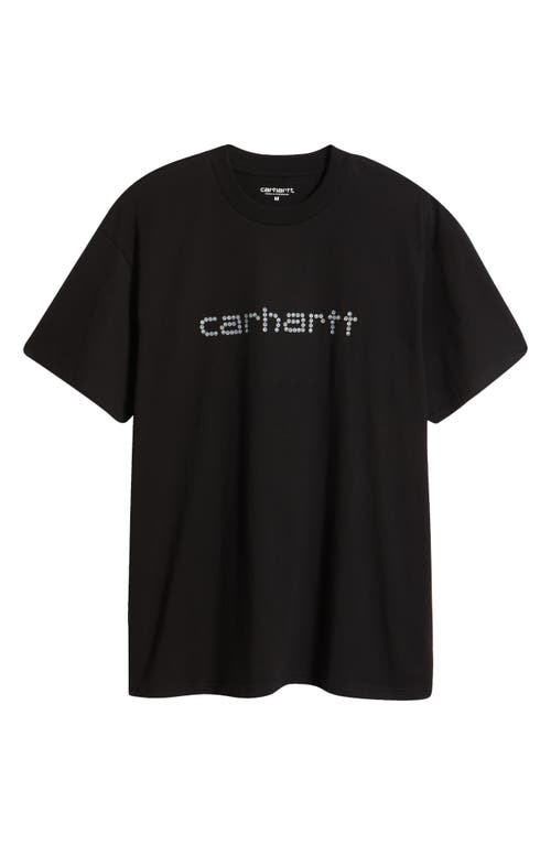Carhartt Work In Progress Rivet Script Loose Fit Graphic T-shirt In Black