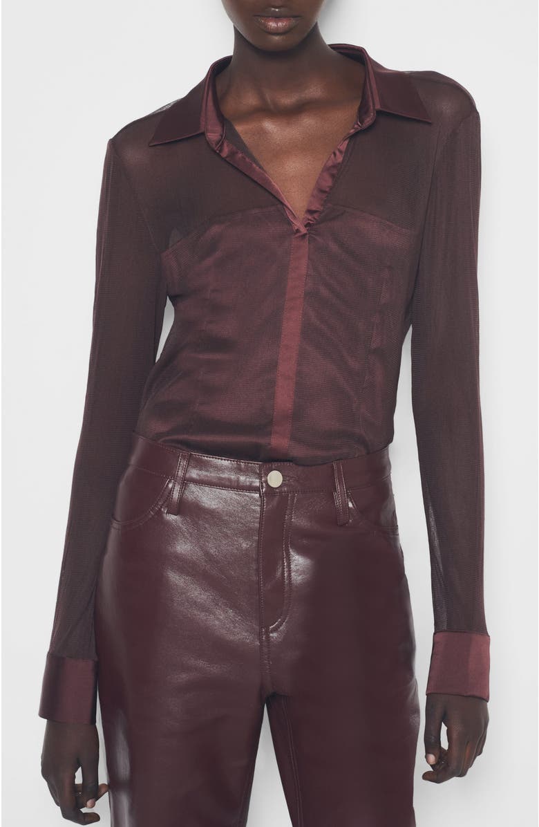 AS by DF Escapade Stretch Blouse, Alternate, color, Port Wine