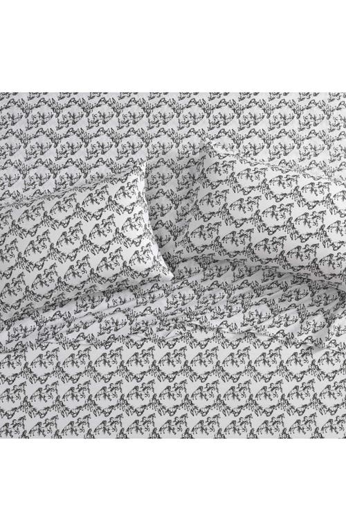 Wrangler Mustangs Sheet Set In Black/white