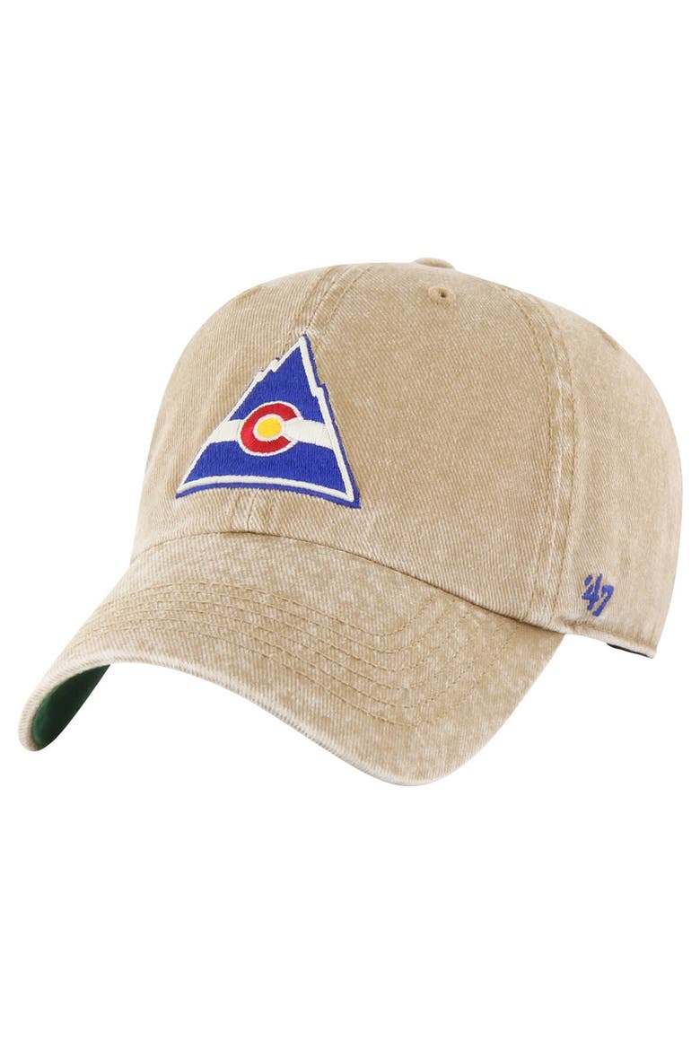 Men's '47 Khaki CO Rockies Vintage Hockey Earldor Clean Up Adjustable Hat, Alternate, color, Khaki