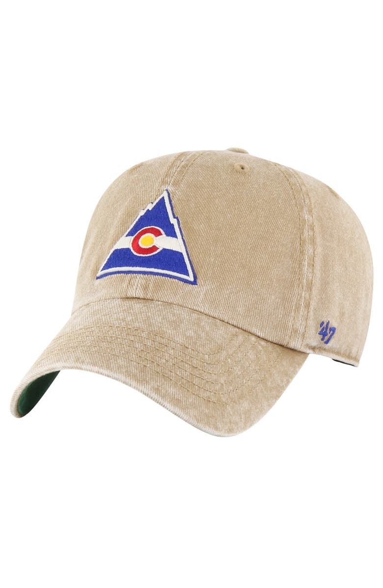 '47 Men's '47 Khaki CO Rockies Vintage Hockey Earldor Clean Up Adjustable Hat, Alternate, color, Khaki