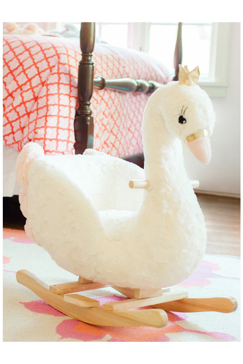 Soft Landing™ Swan JoyRides™ Rocker, Alternate, color, CREAM