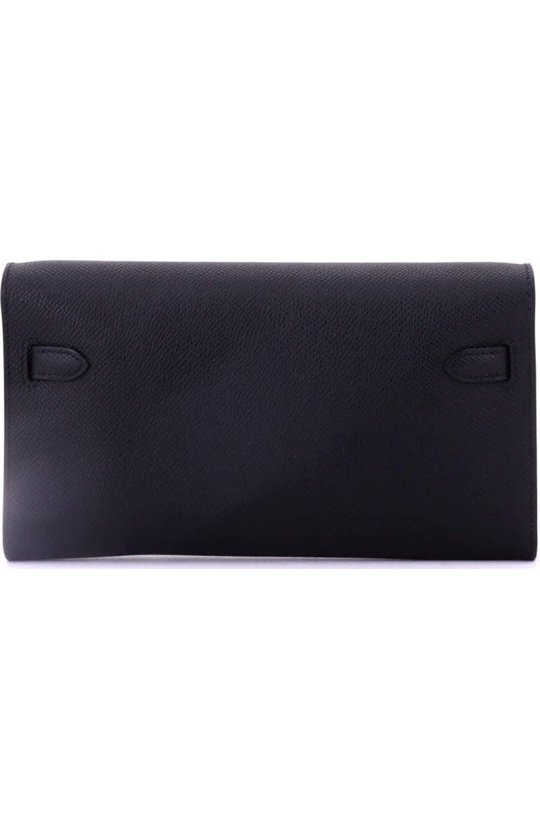 Pre-Owned Hermes Kelly To Go Wallet Epsom, Alternate, color, Noir