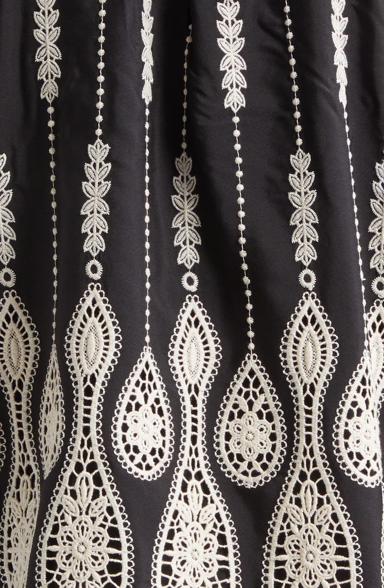 Ramy Brook Selina Embroidered Top, Alternate, color, Black Lace