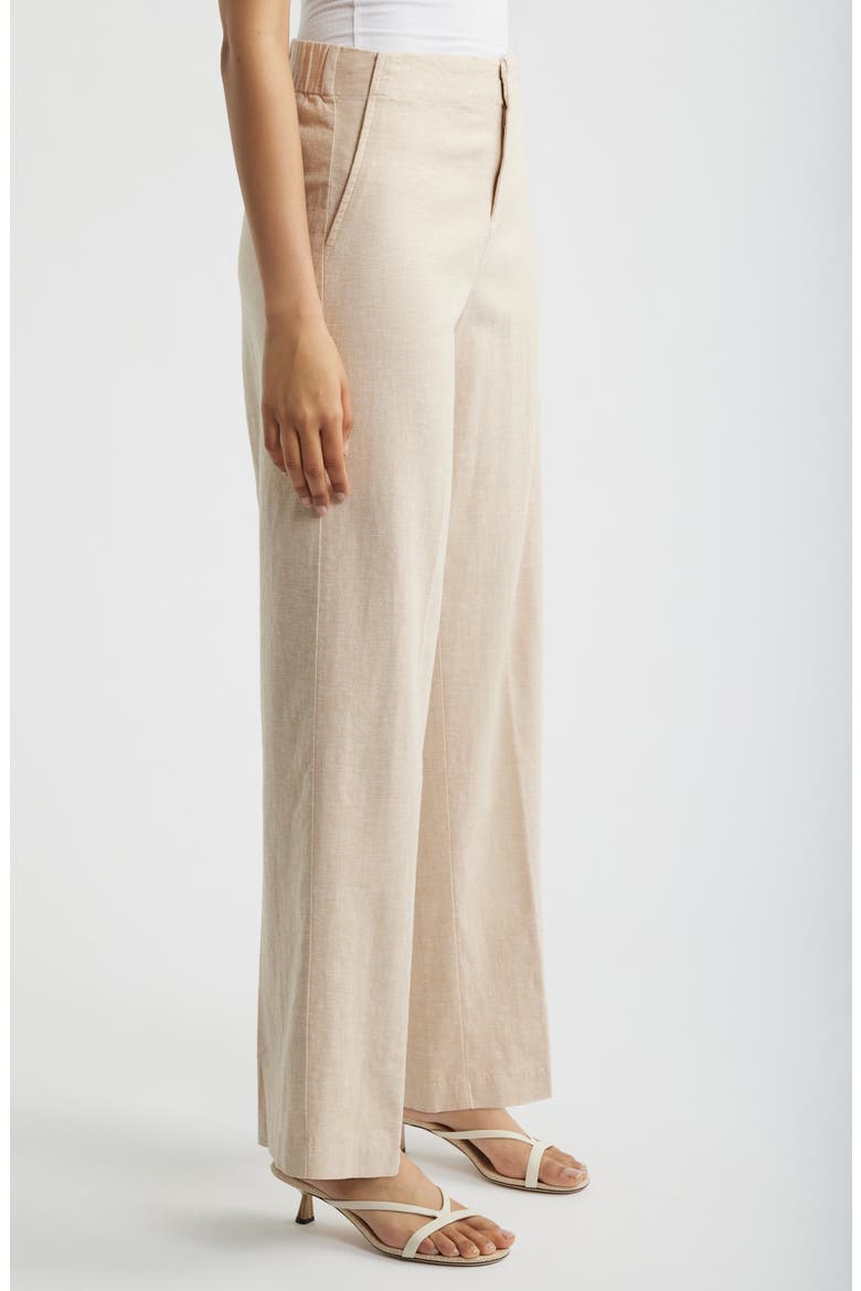 Lenox Linen Blend Wide Leg Pants, Alternate, color, NEUTRAL MIX