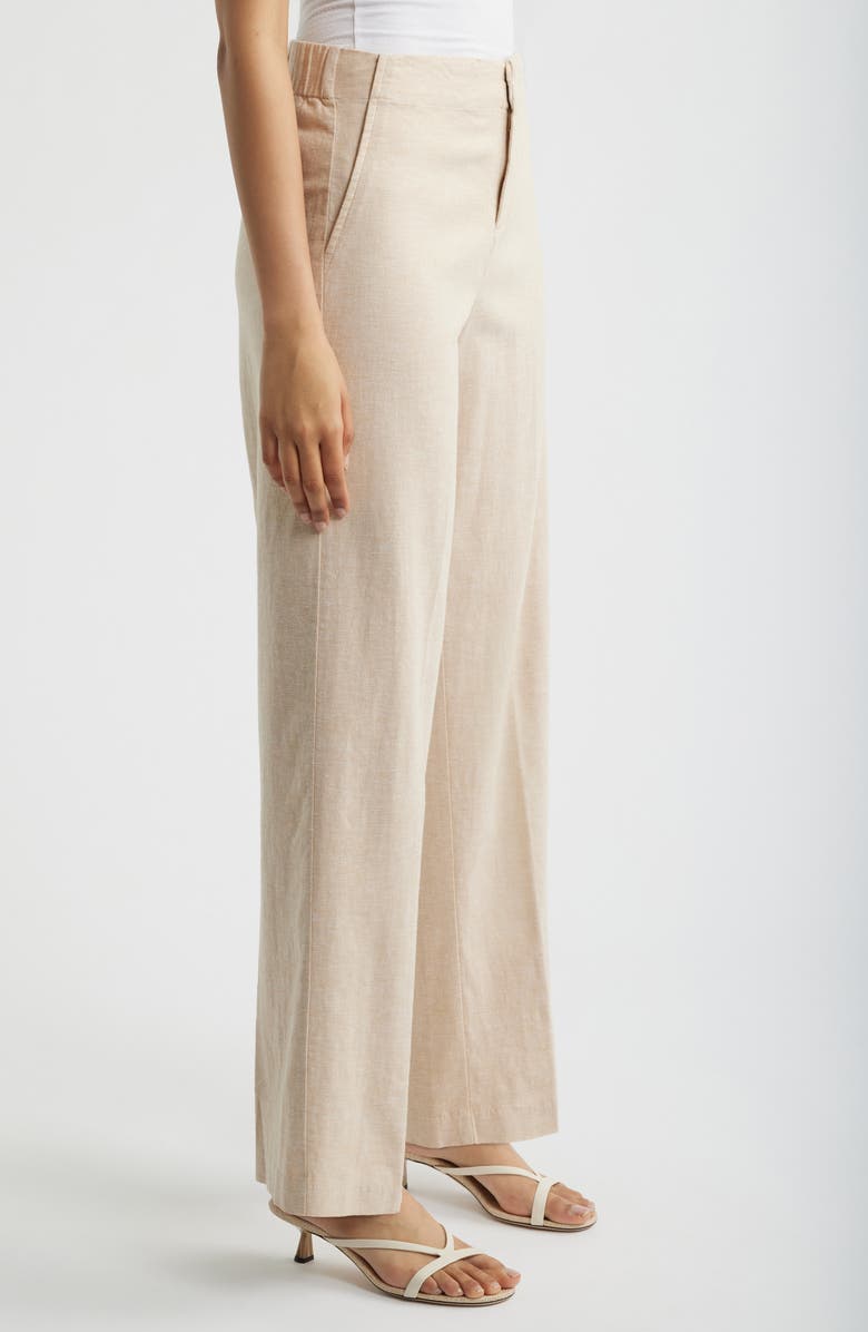 NIC+ZOE Lenox Linen Blend Wide Leg Pants, Alternate, color, Neutral Mix