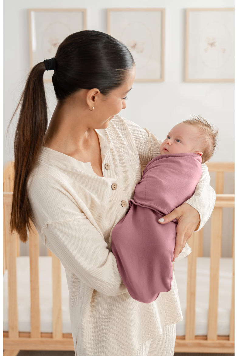 Easy Swaddle Blankets - Pack of 3, Alternate, color, Blush, Mauve, Mulberry