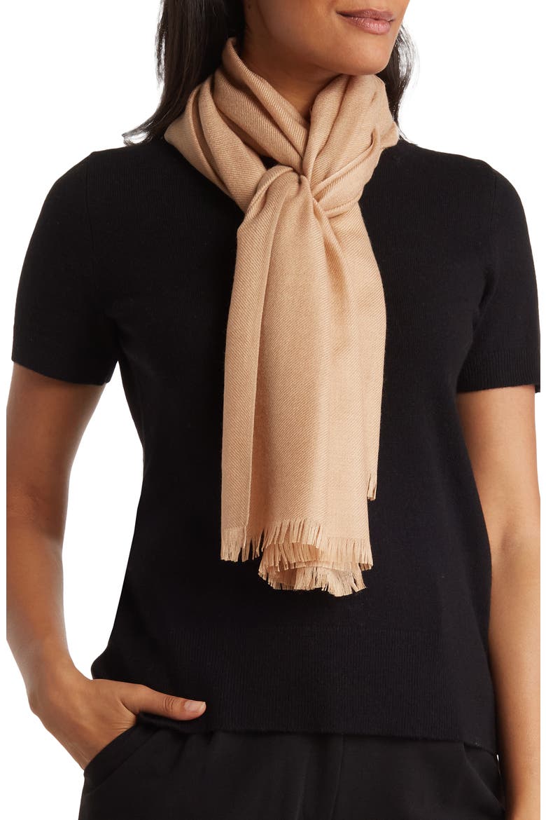 Solid Pashmina Scarf, Main, color, CAMEL