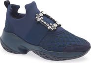 Roger Vivier Viv Crystal Buckle Slip-On Sneaker