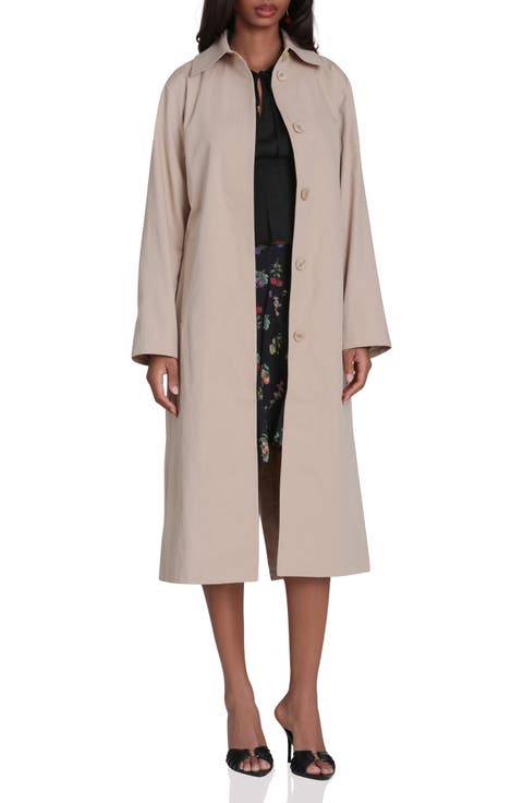 Minimalist Cotton & Nylon Trench Coat