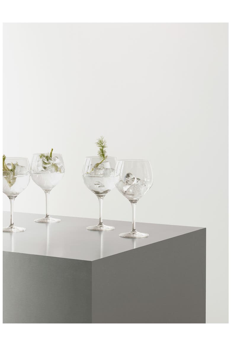 Set of 4 Crystal Gin & Tonic Glasses, Alternate, color, CLEAR