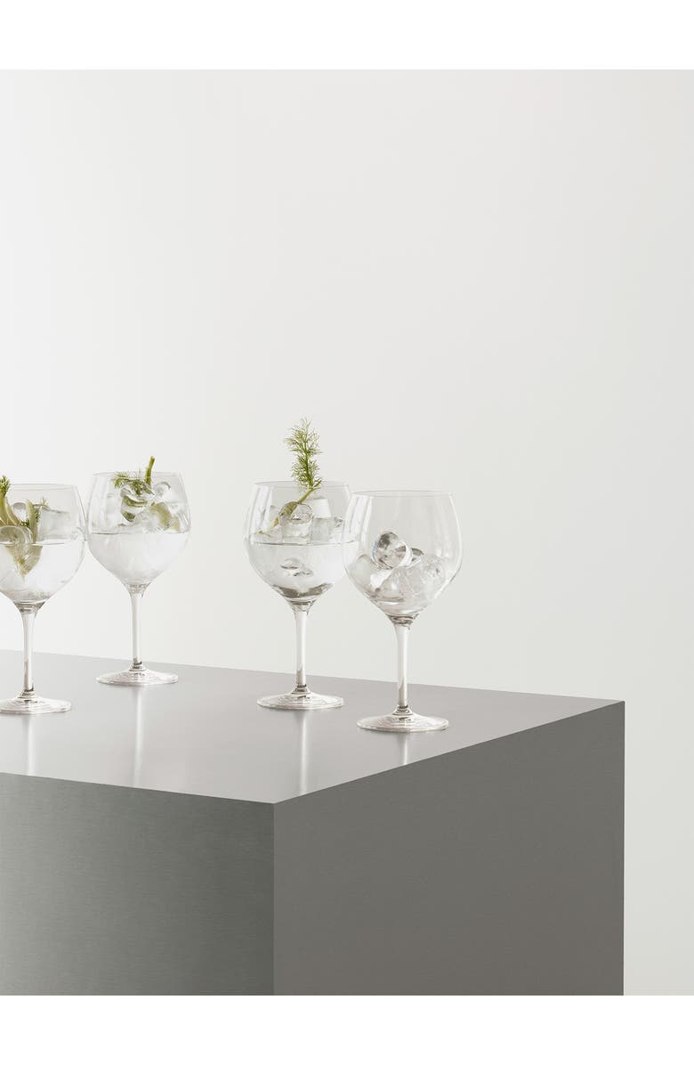 Orrefors Set of 4 Crystal Gin & Tonic Glasses, Alternate, color, Clear