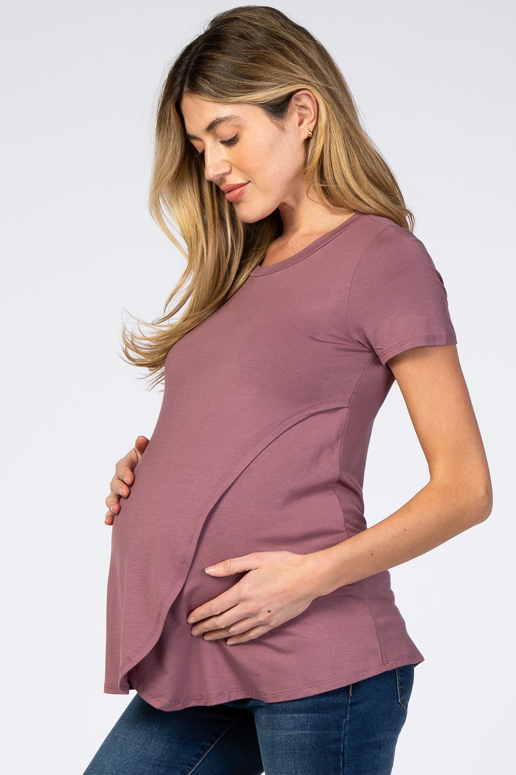 Layered Wrap Front Nursing Top - image 2