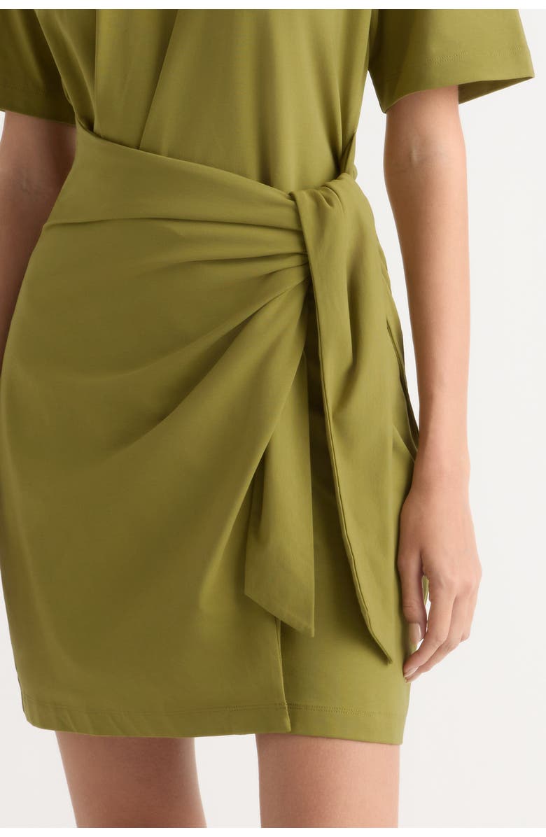 Modern Citizen Fallon Organic Cotton T-Shirt Wrap Dress, Alternate, color, Acid Green