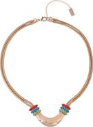 Rachel Roy Beaded Pendant Snake Chain Necklace