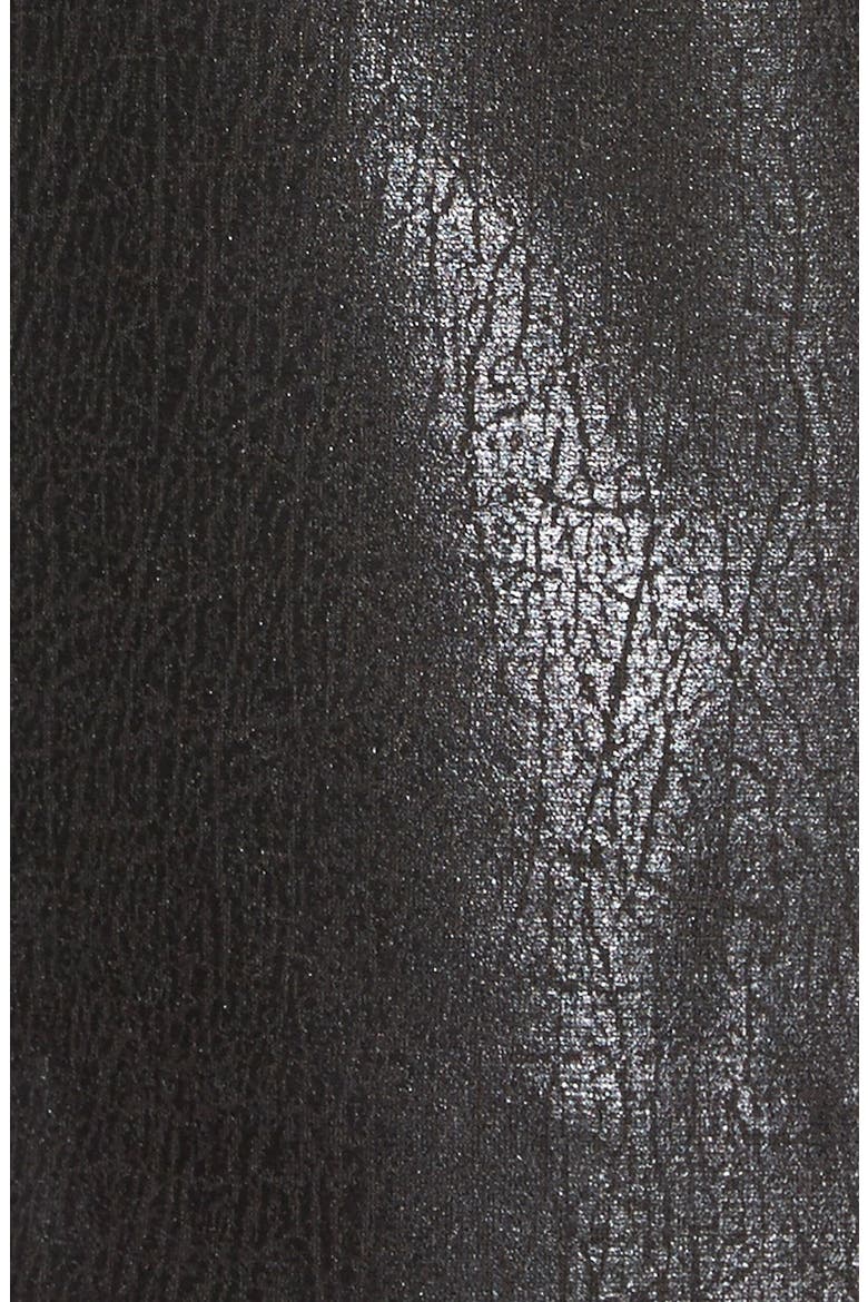 Foiled Blazer, Alternate, color, BLACK