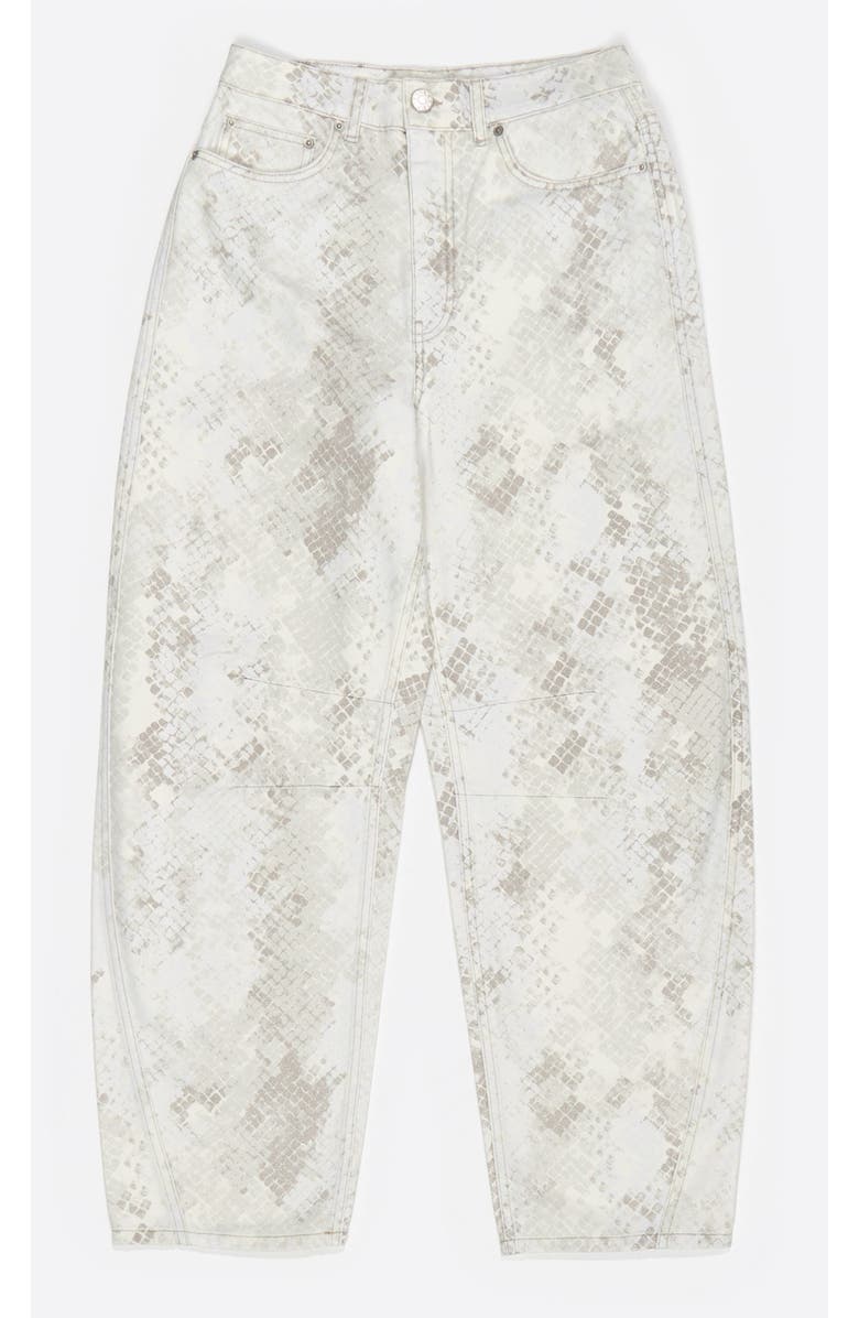 Bimba y Lola Barrel - Snake Denim Jeans, Alternate, color, Snake Taupe