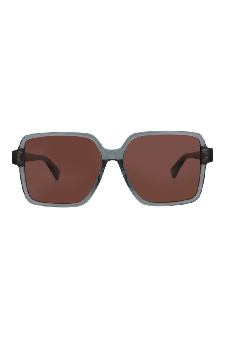 59mm Square Sunglasses, Main, color, GREY GREY RED