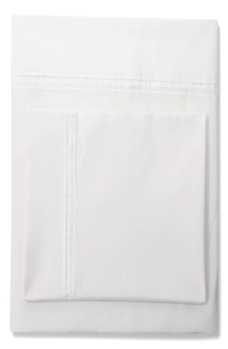 AZORES HOME 350 Thread Count Cotton Percale Pillowcase Set, Main, color, White