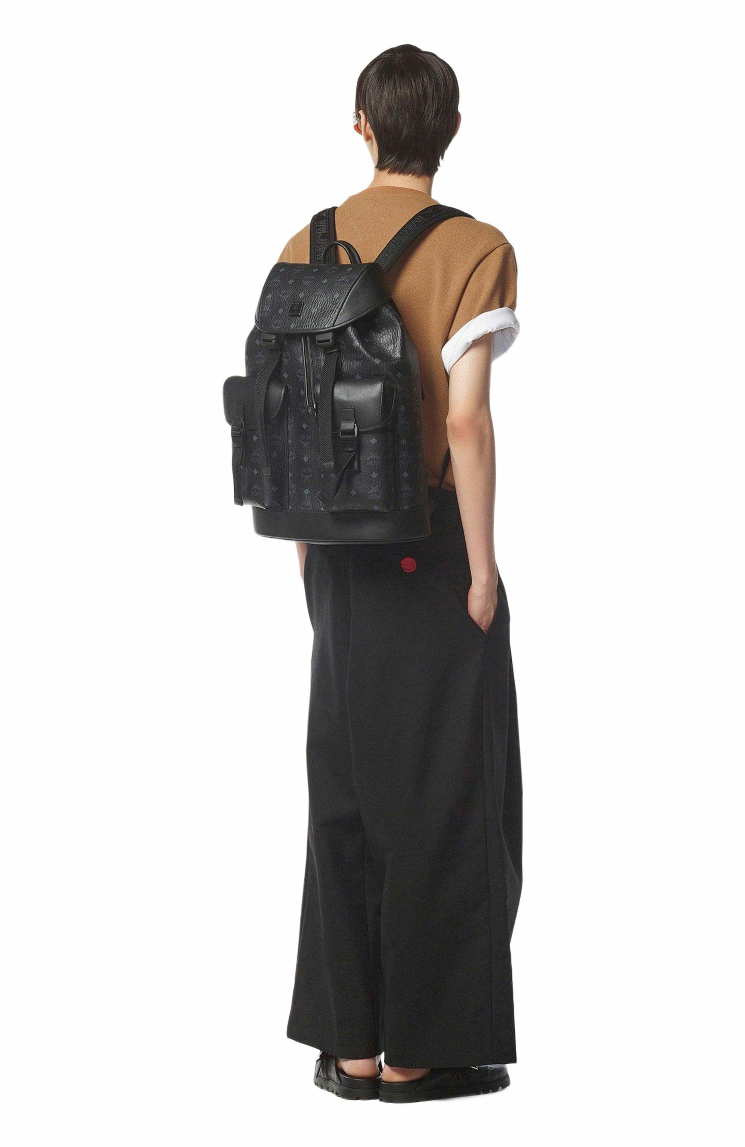 MCM Brandenburg Backpack in Visetos, Alternate, color, 