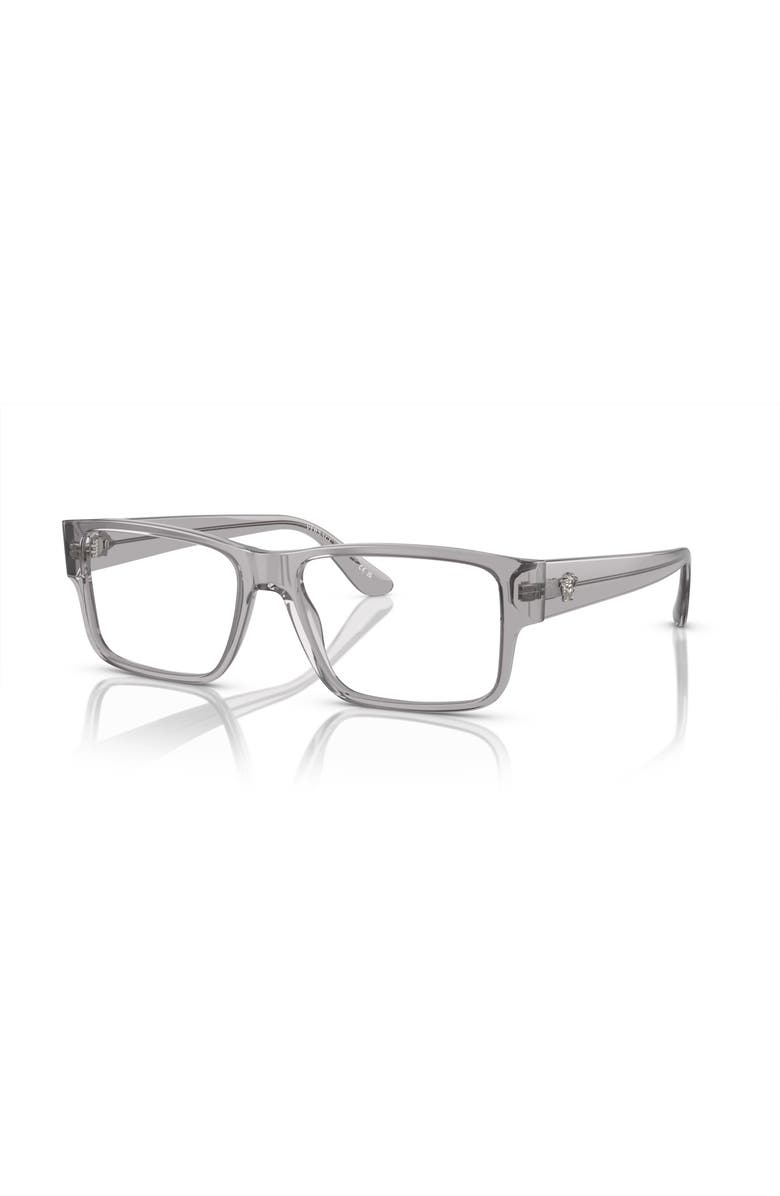 Versace 55mm Rectangle optical glasses, Main, color, Grey