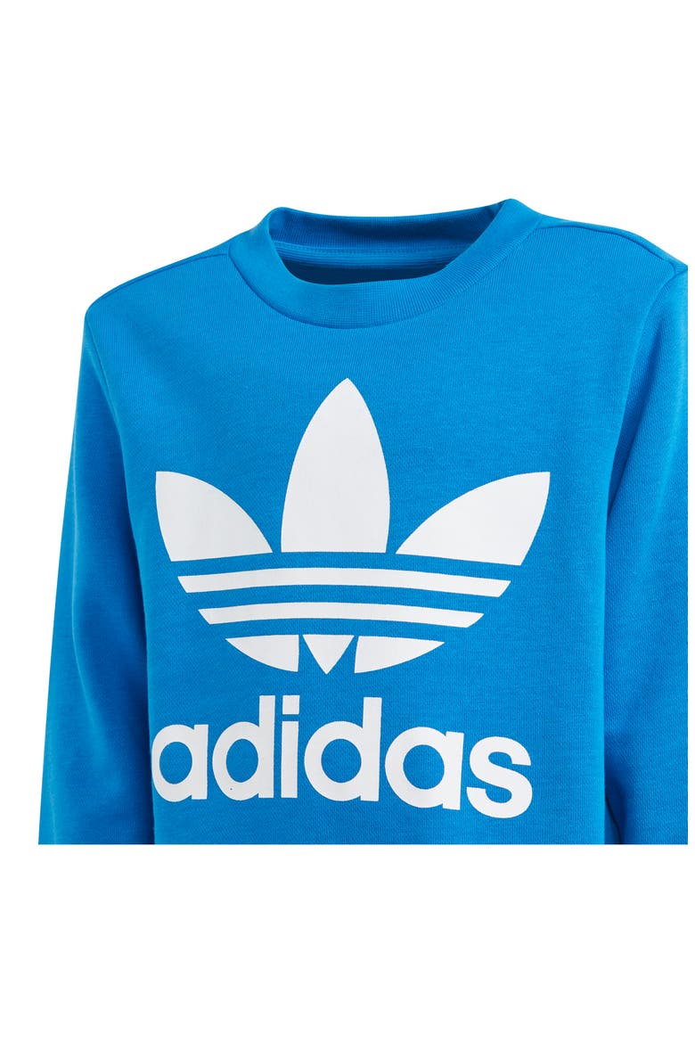 Kids' Adicolor Lifestyle Graphic Sweatshirt & Joggers Set, Alternate, color, BLUEBIRD