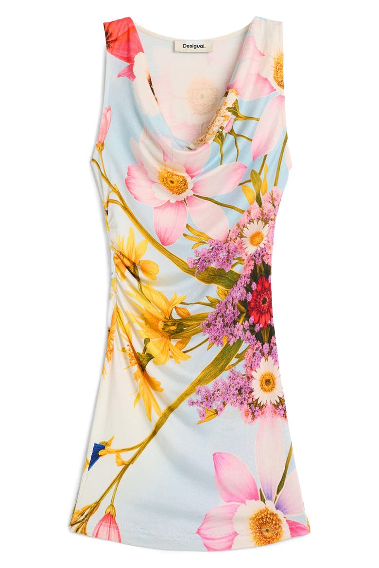 Floral Print Sleeveless Minidress, Alternate, color, MULTI