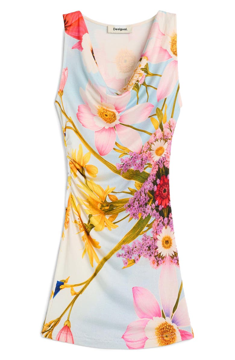 Desigual Floral Print Sleeveless Minidress, Alternate, color,