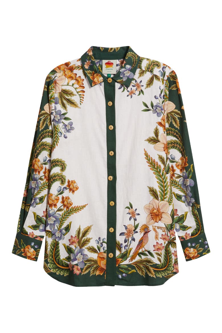 Sand Nature Linen Blend Button-Up Shirt, Alternate, color, NATURE SAND