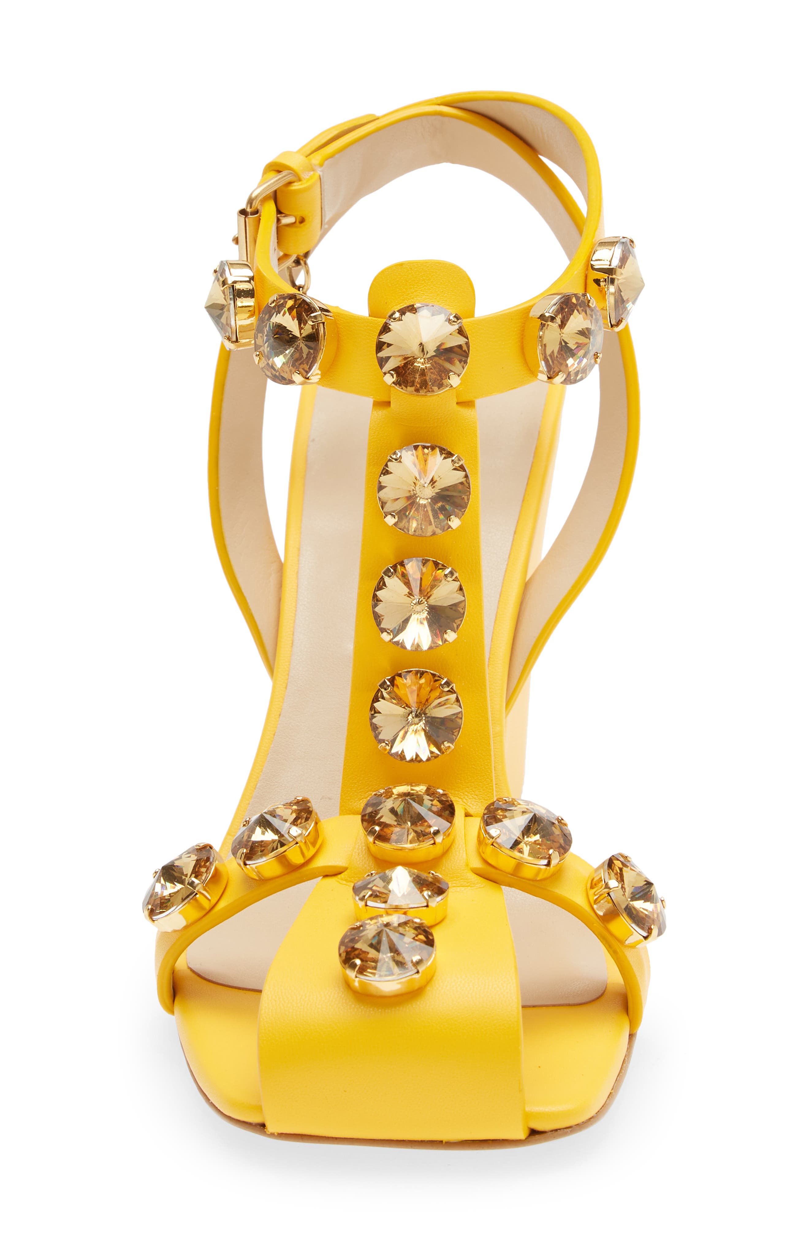 Stella McCartney Cowboy Crystal Embellished T-Strap Sandal, Alternate, color, 