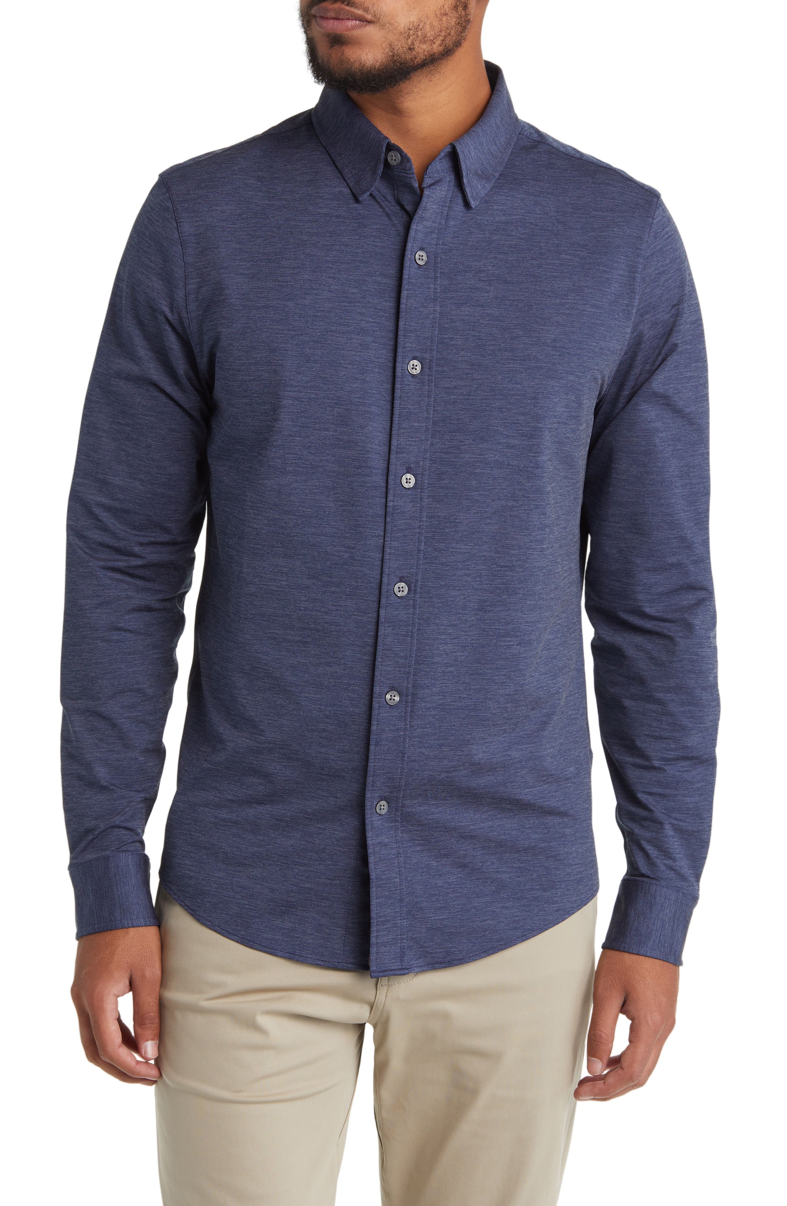 Rhone Commuter Slim Fit Button-Up Shirt