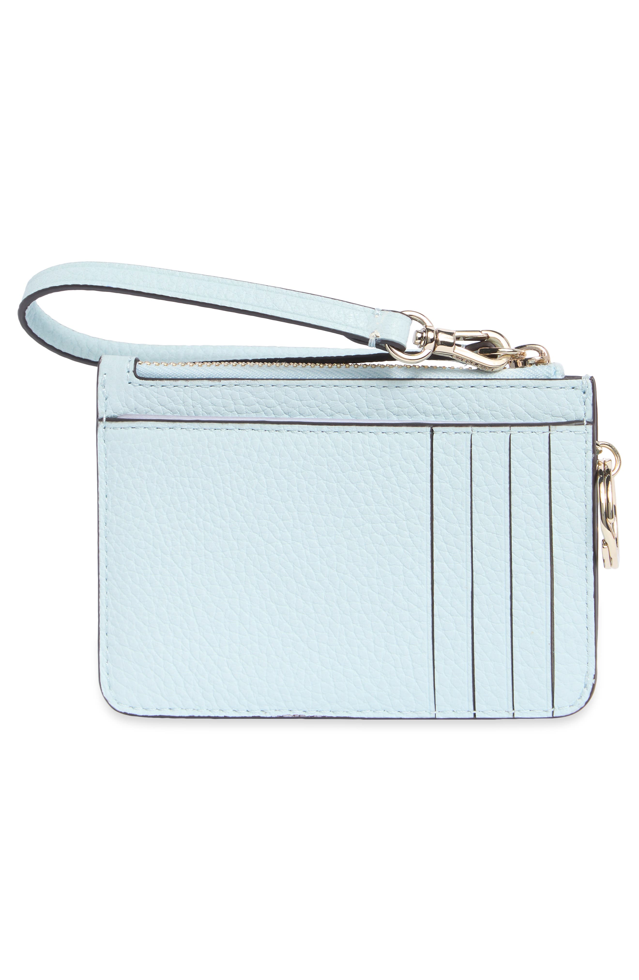 small lena leather card case, Alternate, color, CRISP SKY
