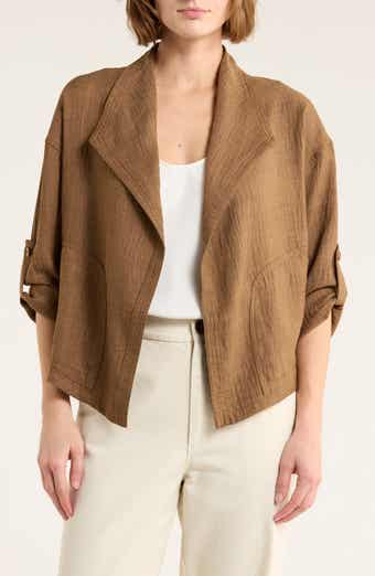 MAX STUDIO Textured Drape Jacket