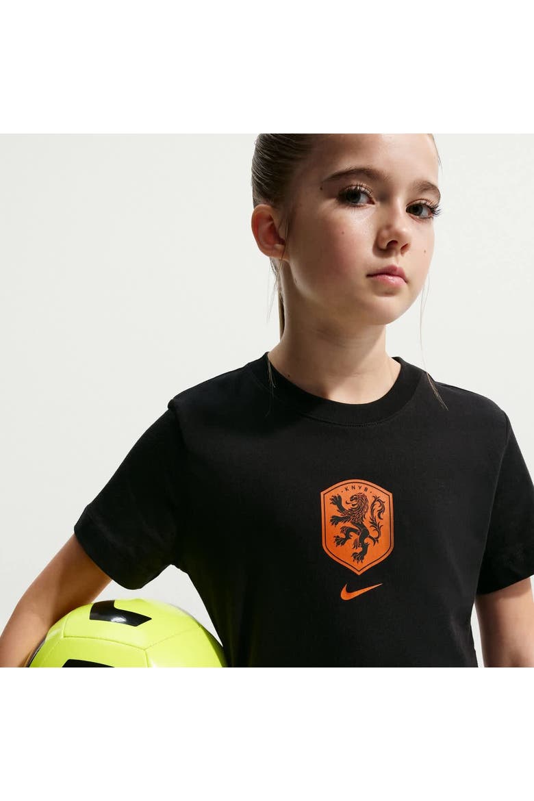 Youth Nike Black Netherlands National Team Crest T-Shirt, Alternate, color, Black