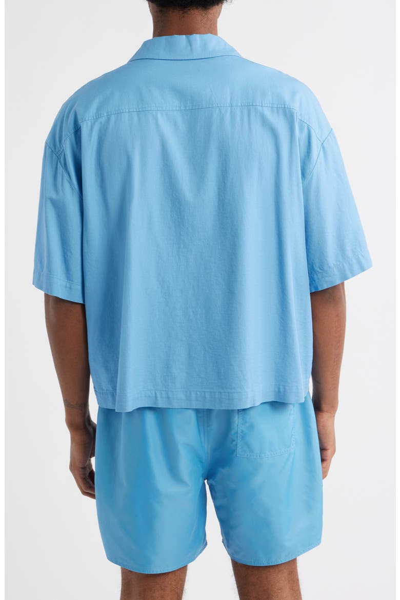 Boxy Camp Shirt, Alternate, color, SKY BLUE