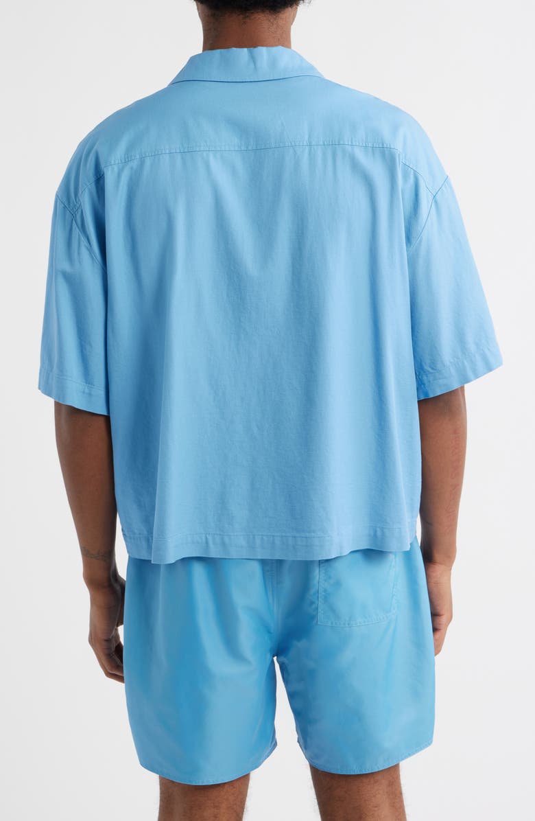 Elwood Boxy Camp Shirt, Alternate, color, Sky Blue