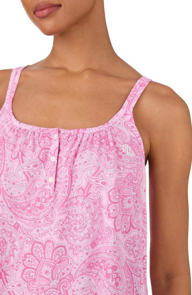 Lauren Ralph Lauren Double Strap Nightgown, Alternate, color, Pink Pais