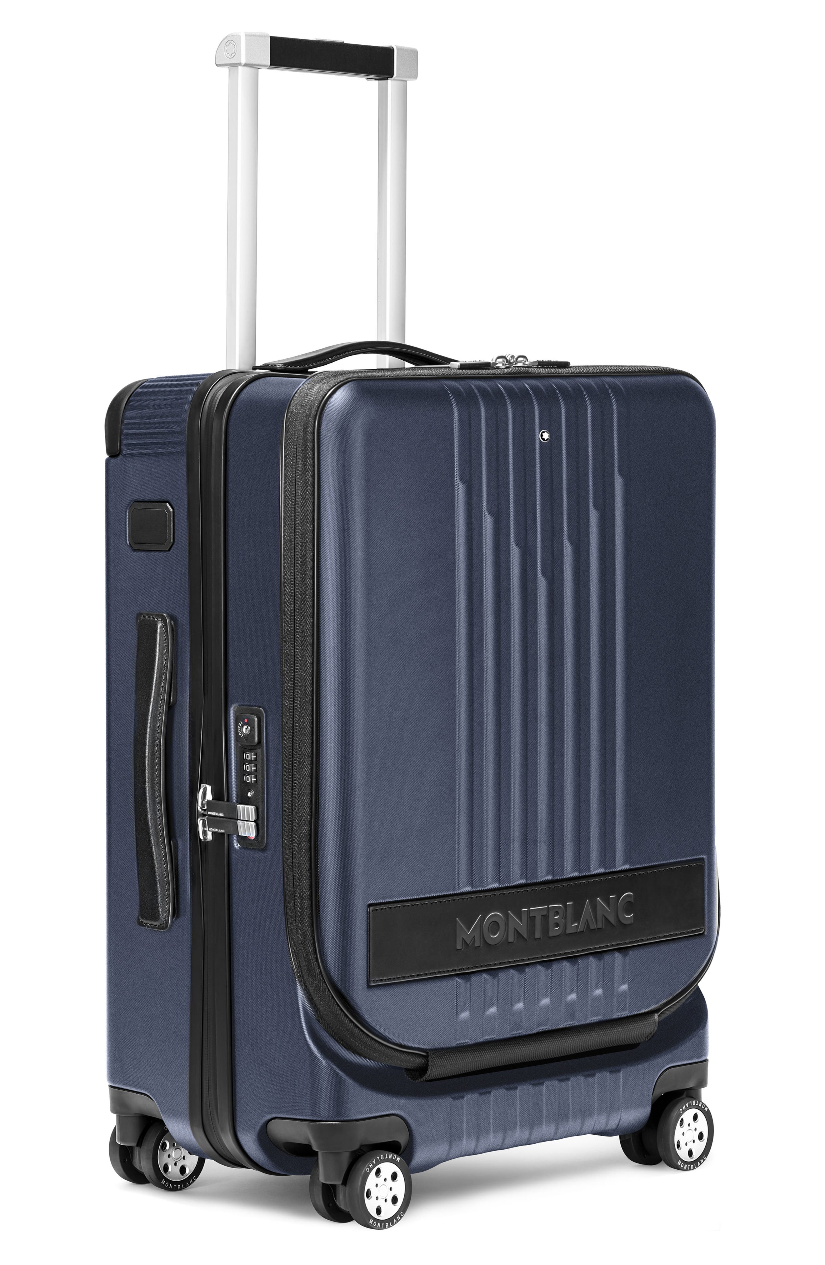 Montblanc #MY4810 Cabin Trolley Carry-On Spinner Luggage, Alternate, color, Blue