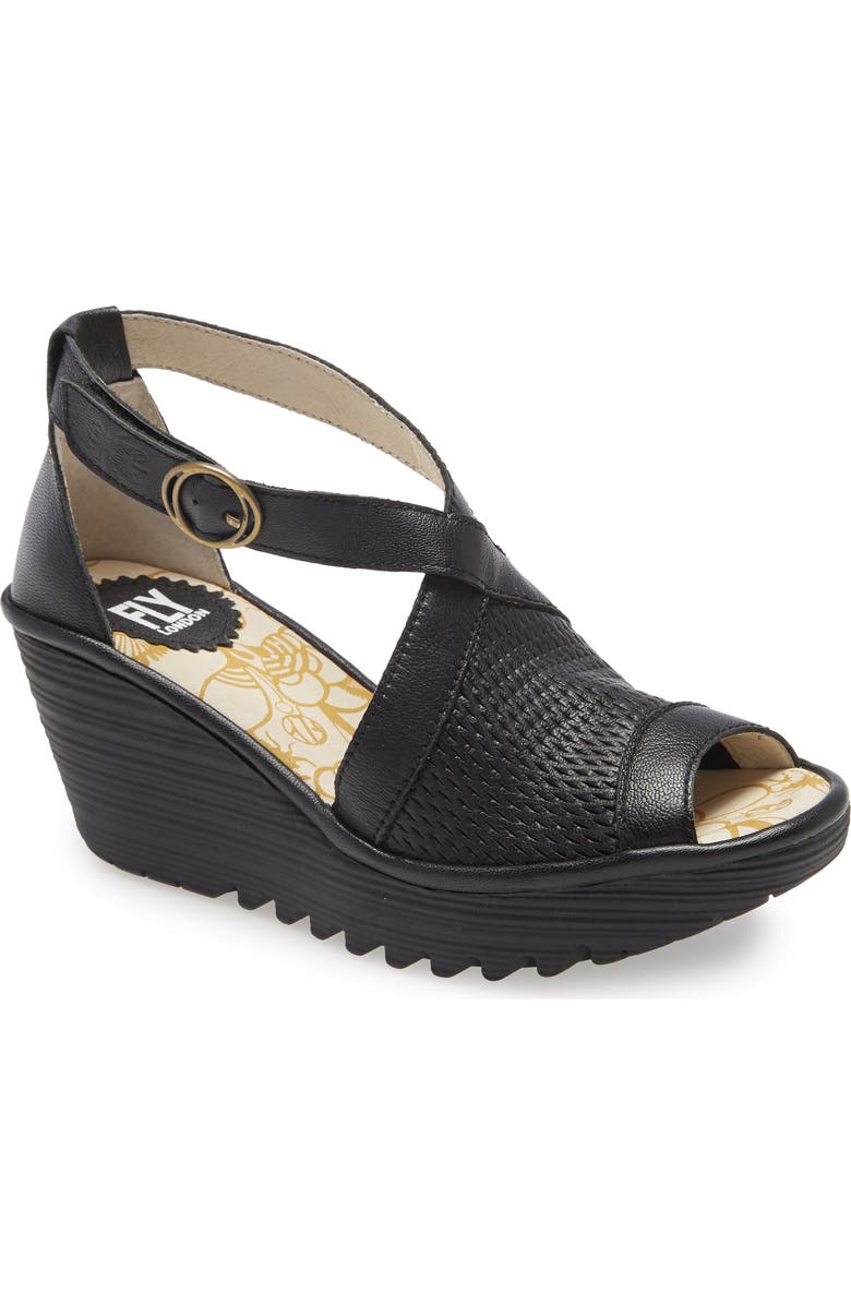 Fly London Yace Wedge Sandal, Main, color,